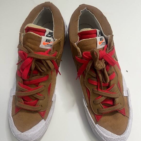 NIKE SACAI BLAZER LOW BRITISH TAN DD1877-200 SNEAKER SIZE‎ 12 - Picture 1 of 9